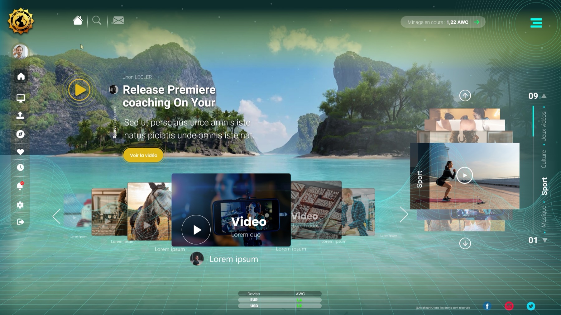 Awakearth Web 3D